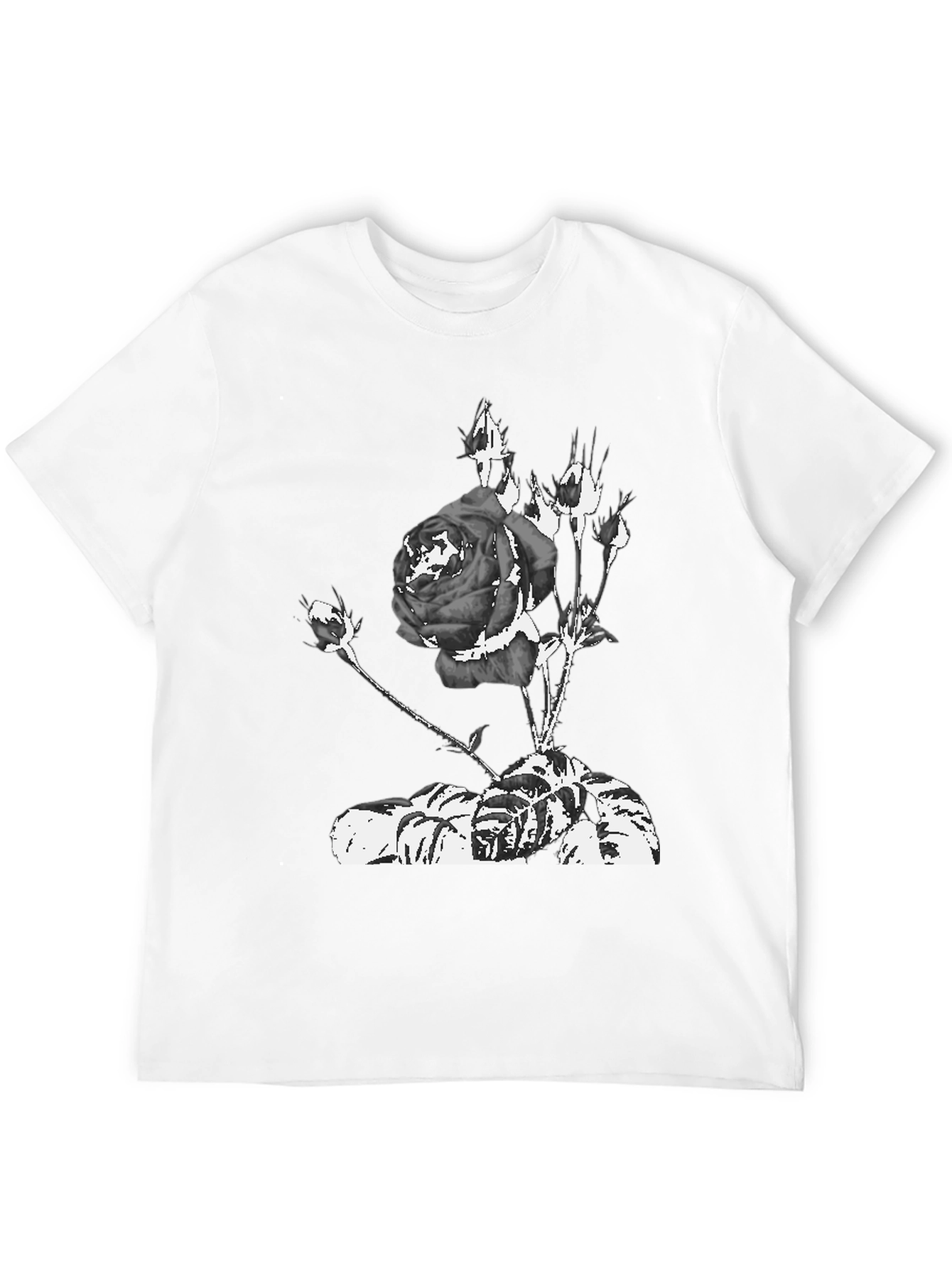 Black Rose Graphic Tee - Stylish Streetwear