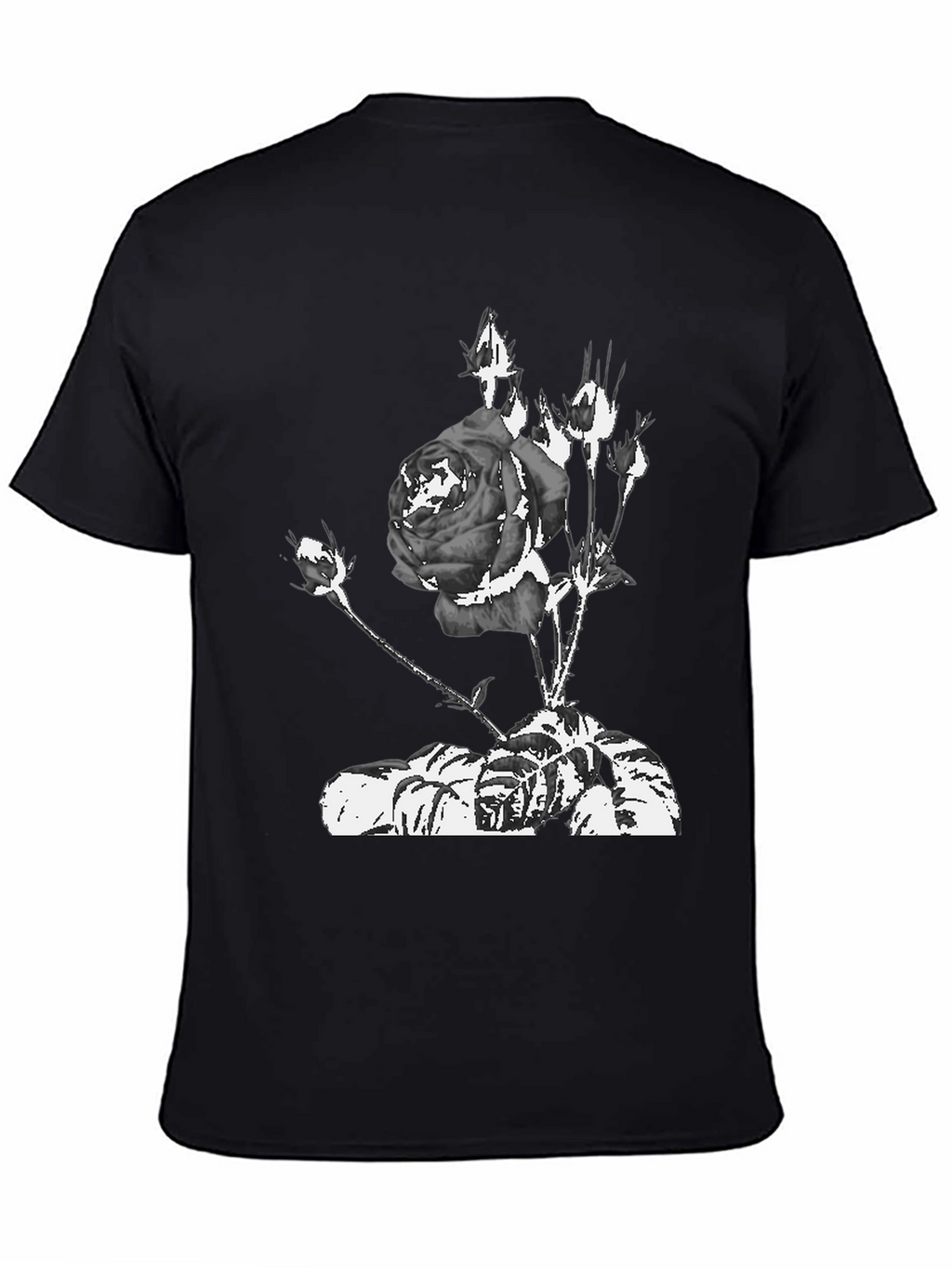 Black Rose Graphic Tee - Stylish Streetwear