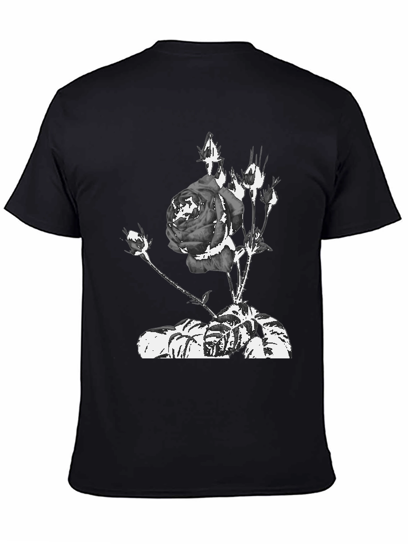 Black Rose Graphic Tee - Stylish Streetwear