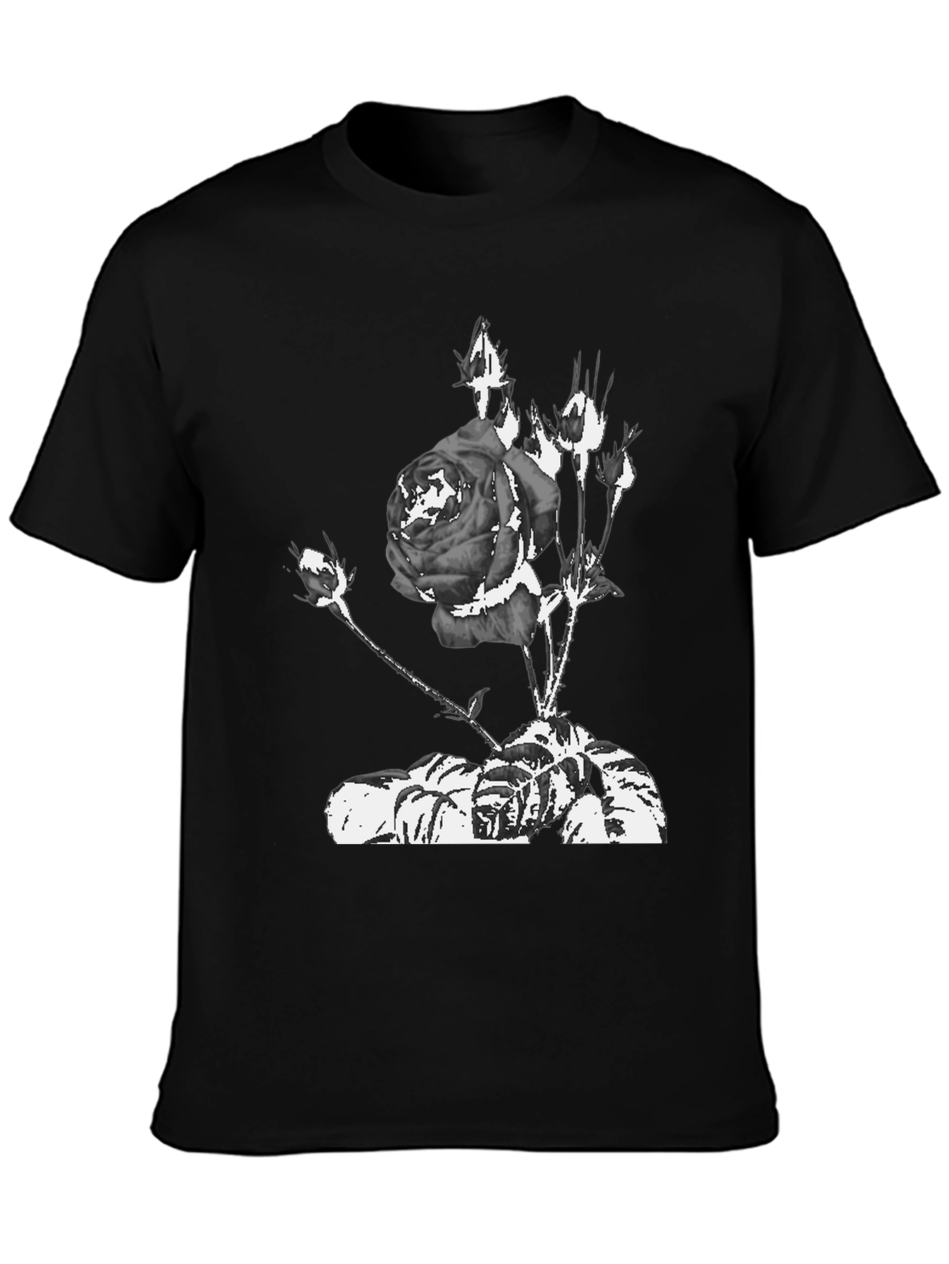 Black Rose Graphic Tee - Stylish Streetwear