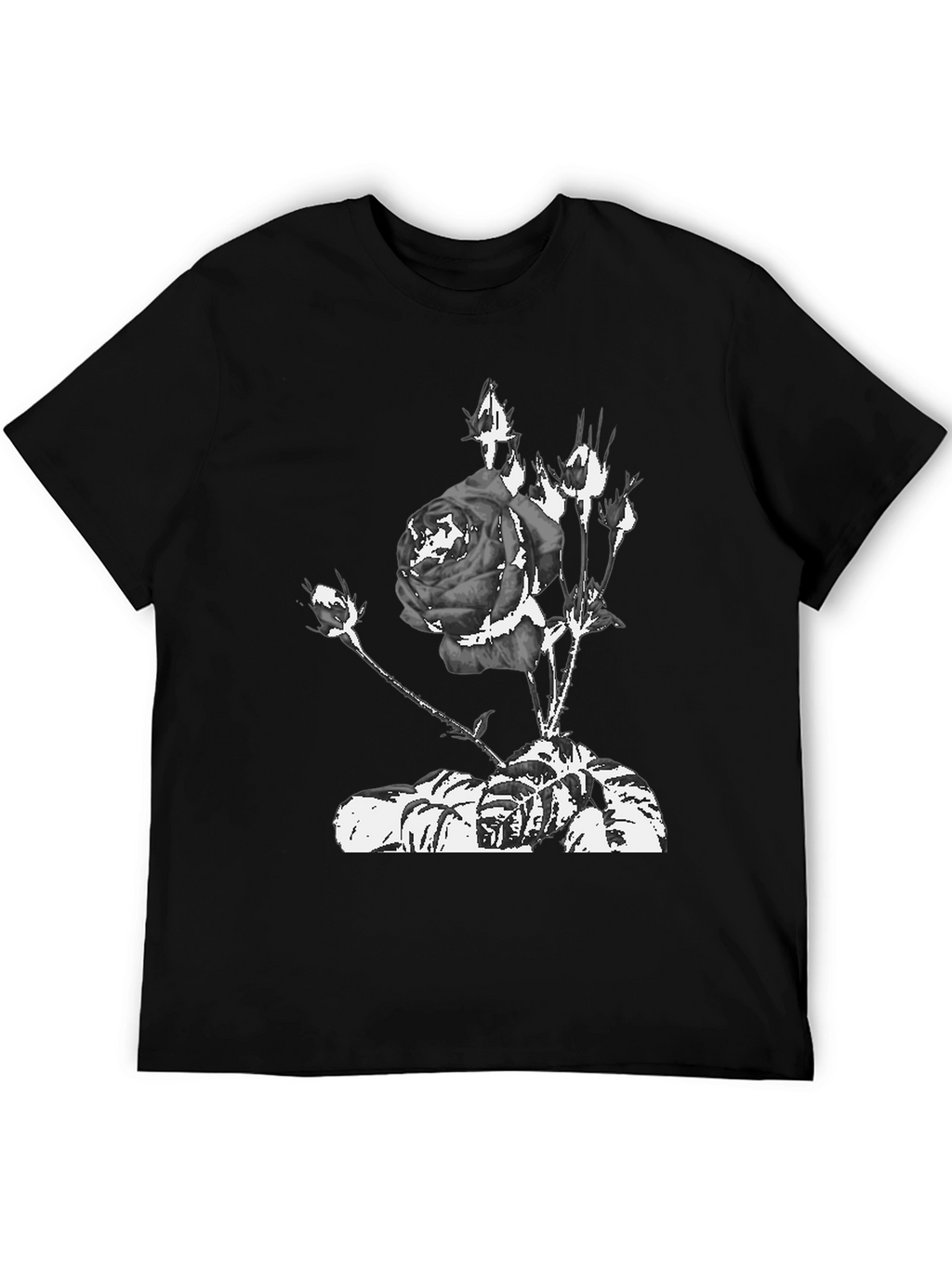 Black Rose Graphic Tee - Stylish Streetwear