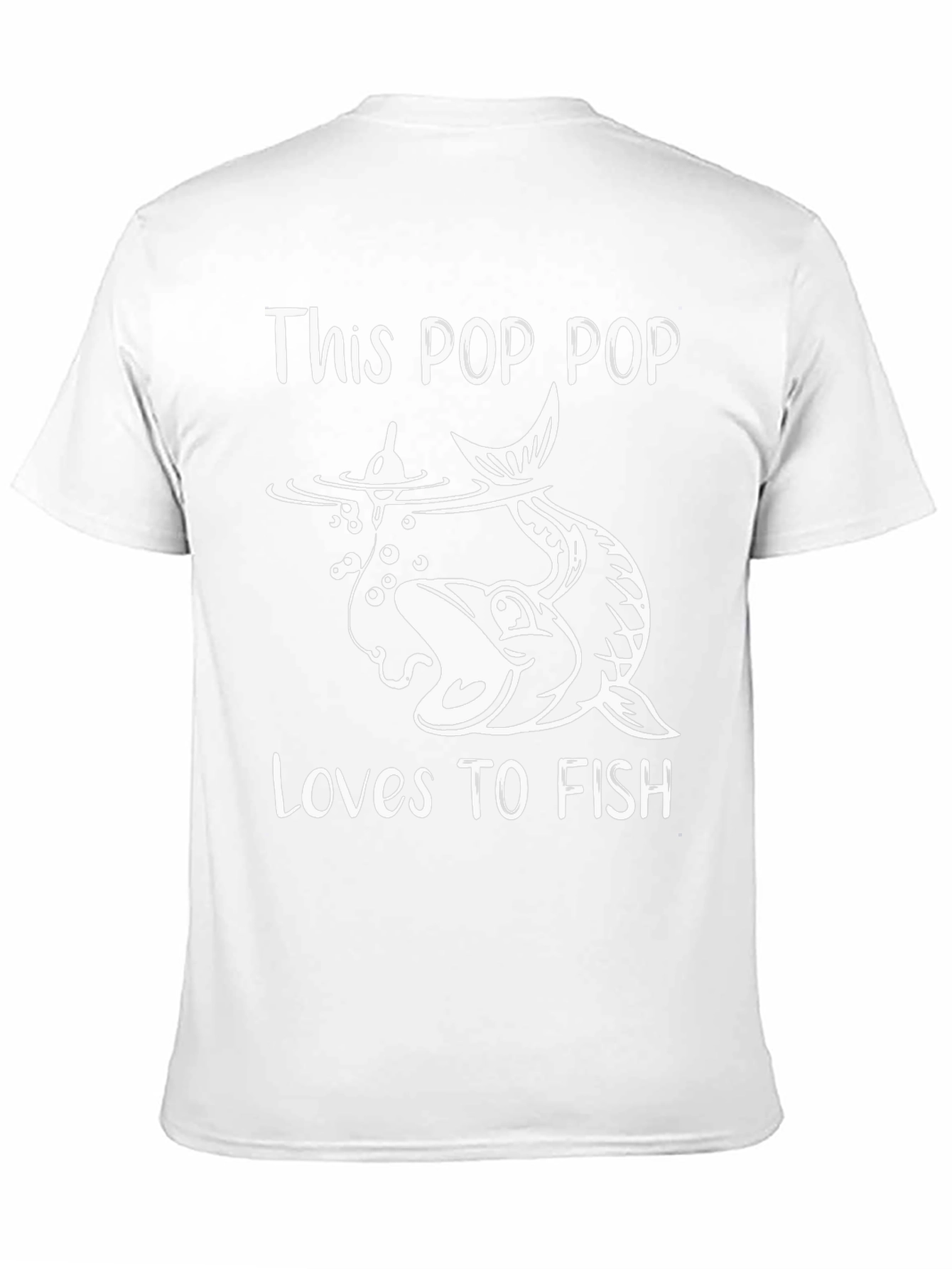 This Pop Pop Loves to Fish Graphic T-Shirt