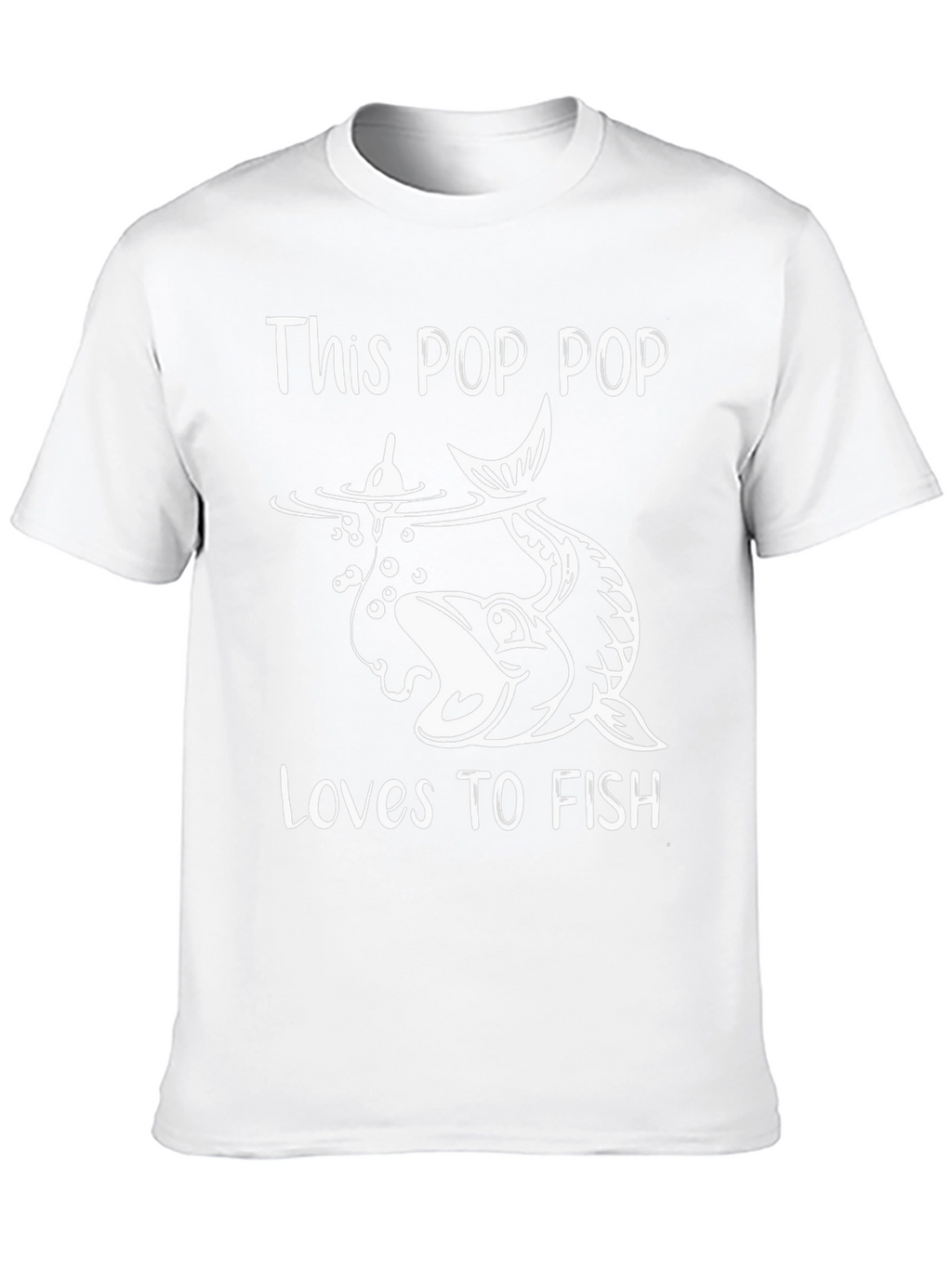 This Pop Pop Loves to Fish Graphic T-Shirt