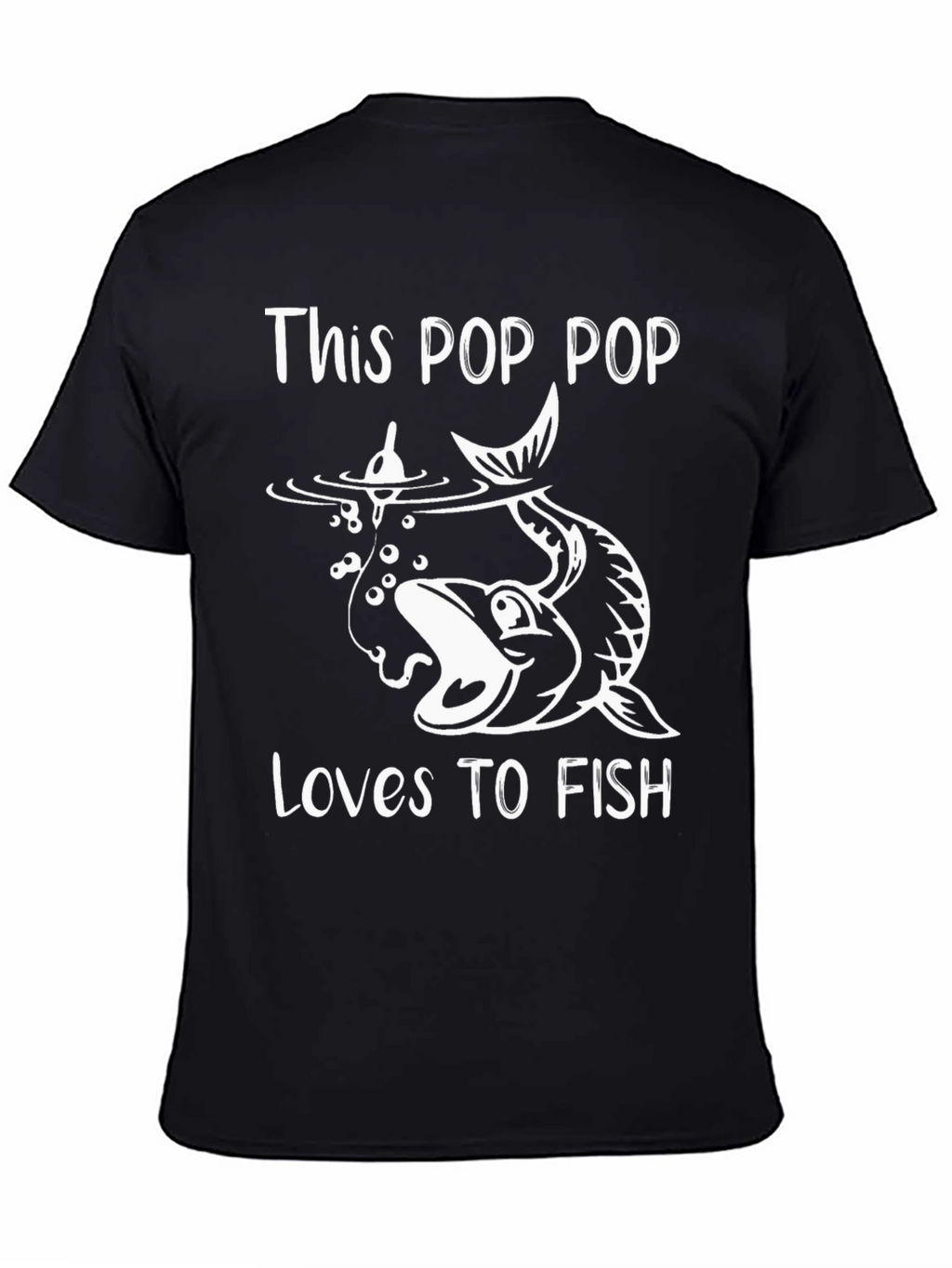 This Pop Pop Loves to Fish Graphic T-Shirt