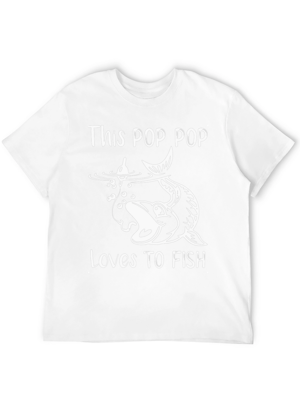 This Pop Pop Loves to Fish Graphic T-Shirt
