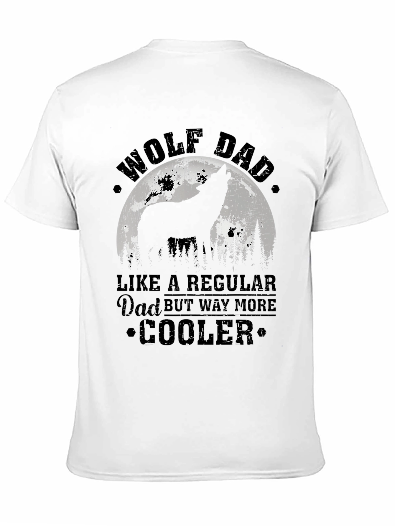 Wolf Dad T-Shirt - Cool Fathers Day Gift