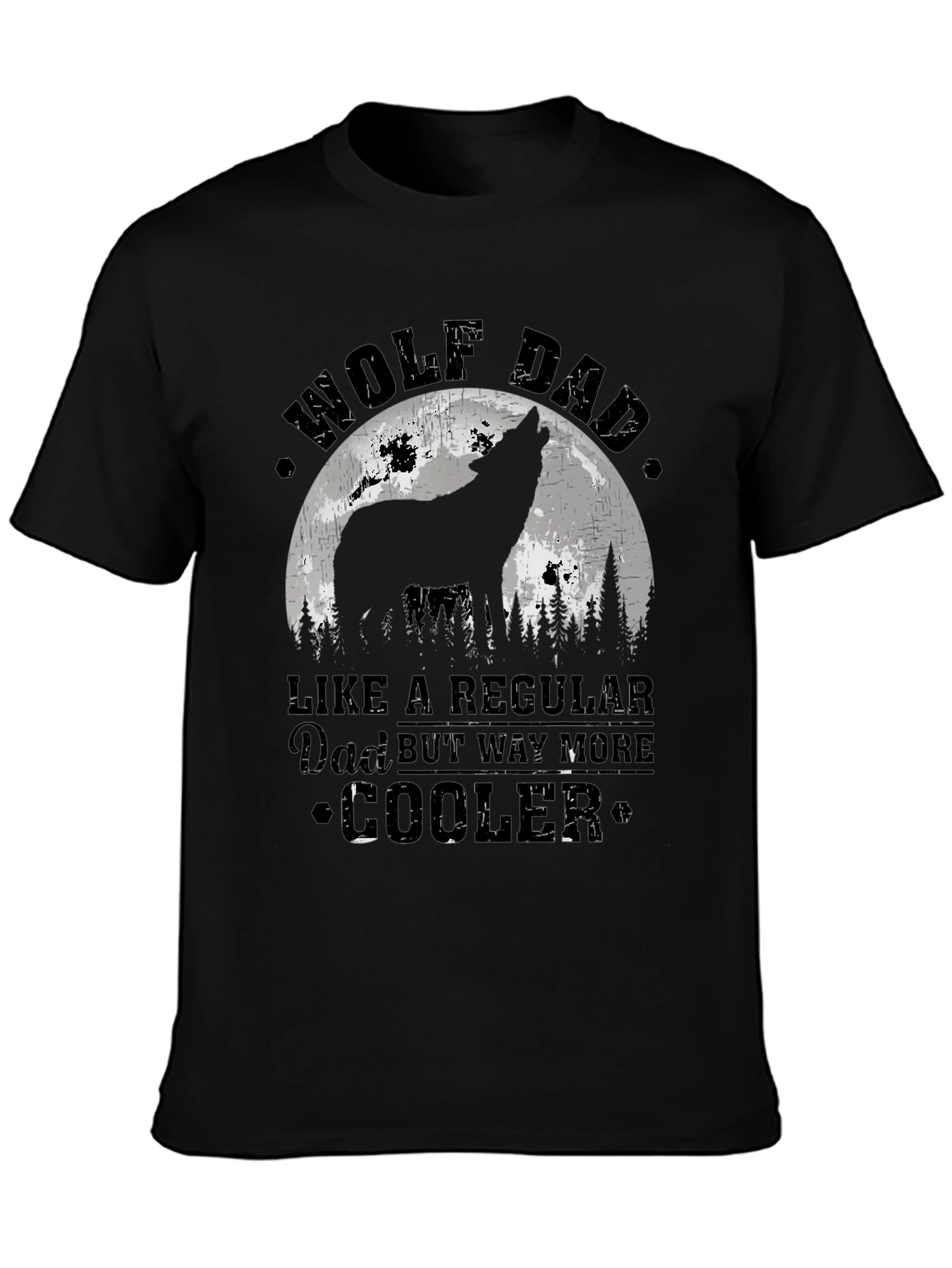Wolf Dad T-Shirt - Cool Fathers Day Gift