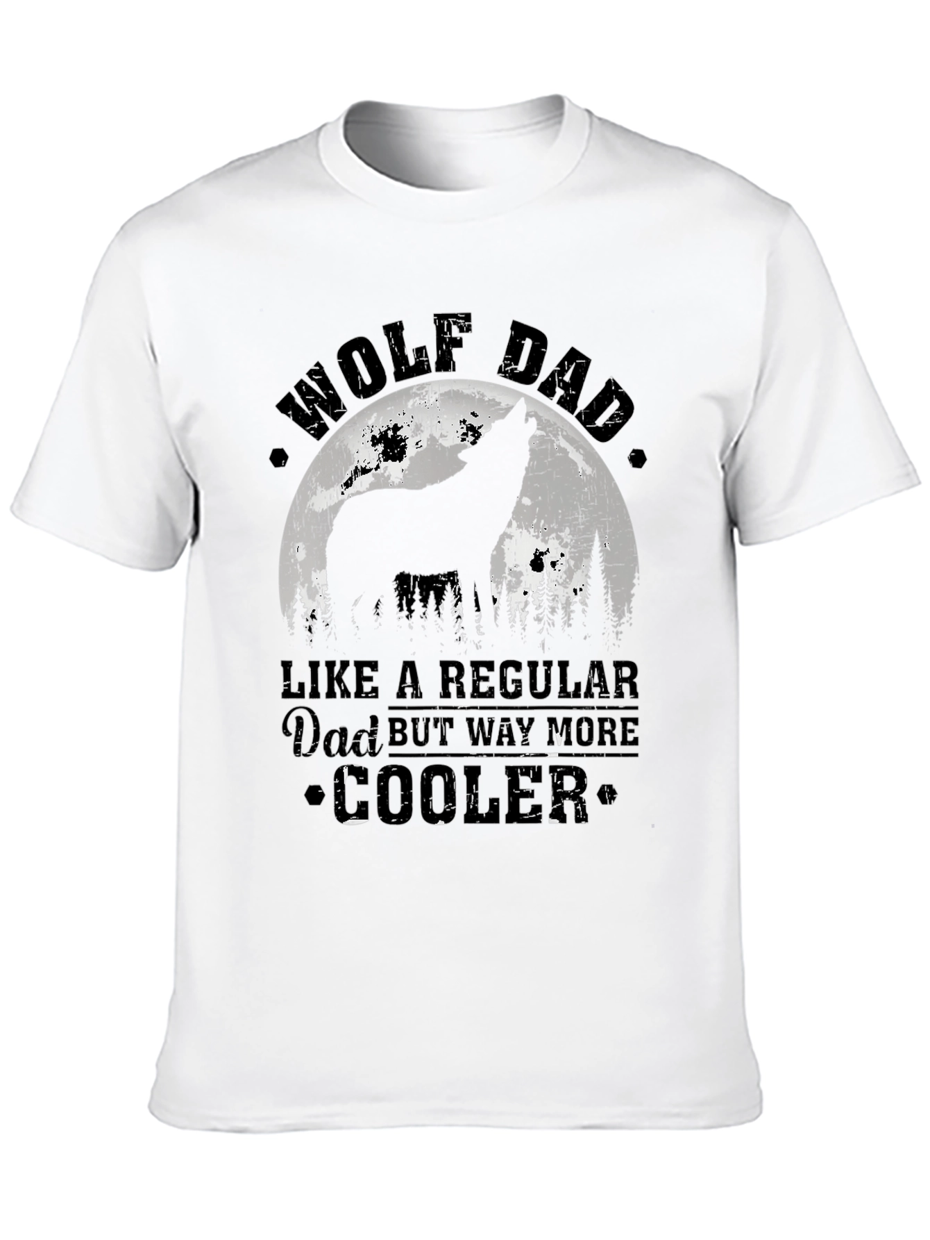 Wolf Dad T-Shirt - Cool Fathers Day Gift