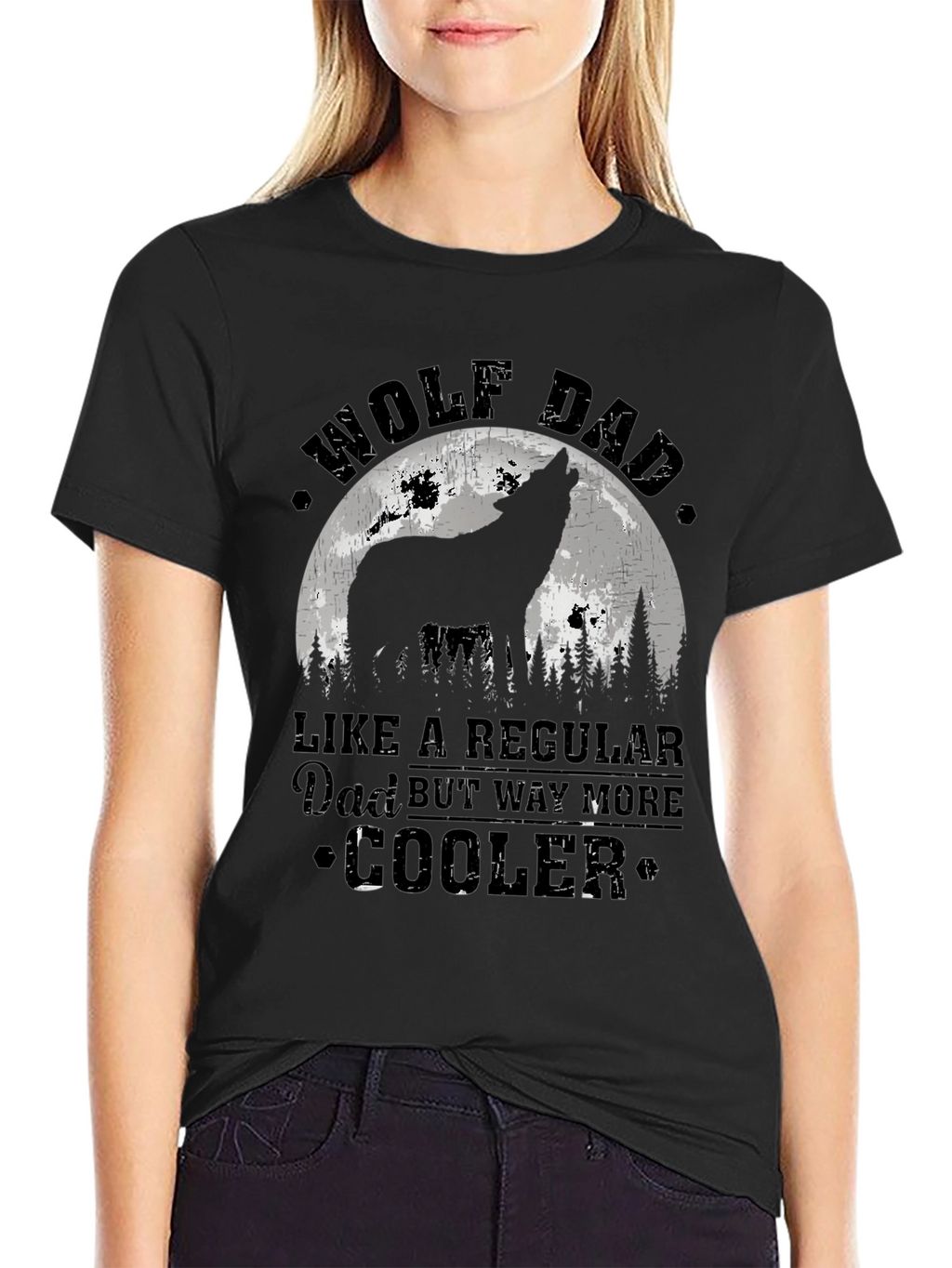 Wolf Dad T-Shirt - Cool Fathers Day Gift
