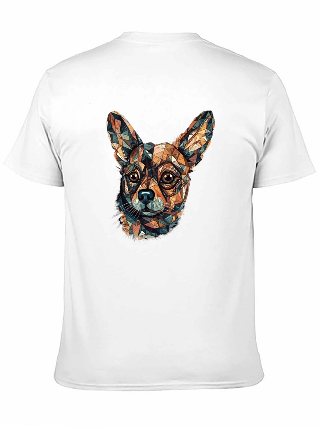 Geometric Chihuahua Head Graphic T-Shirt