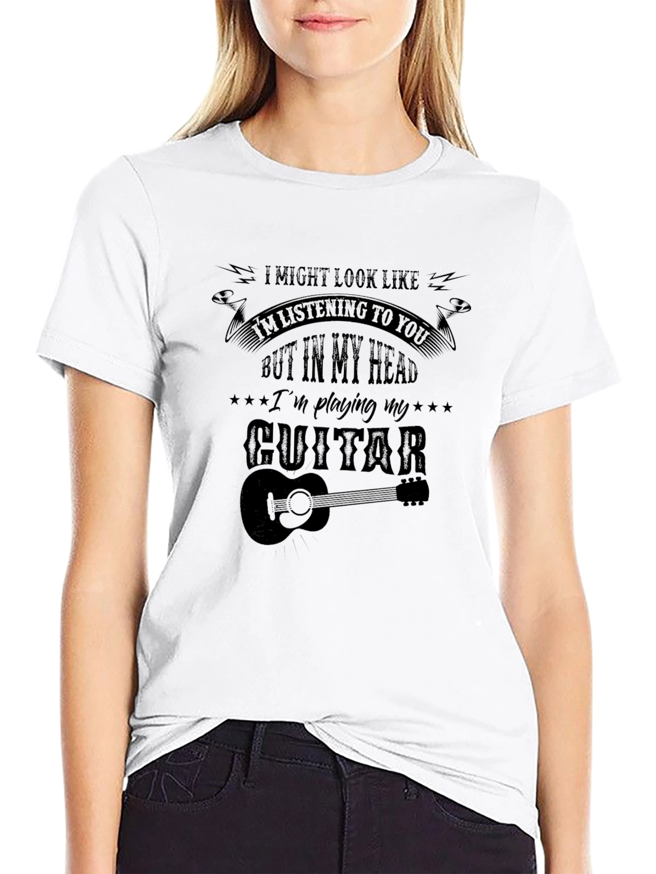 Guitar Player T-Shirt - Im Playing My Guitar
