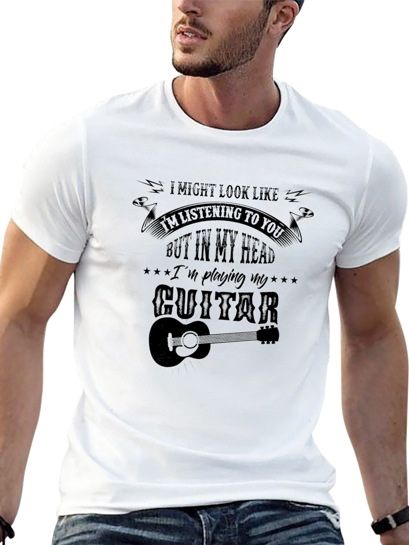 Guitar Player T-Shirt - Im Playing My Guitar
