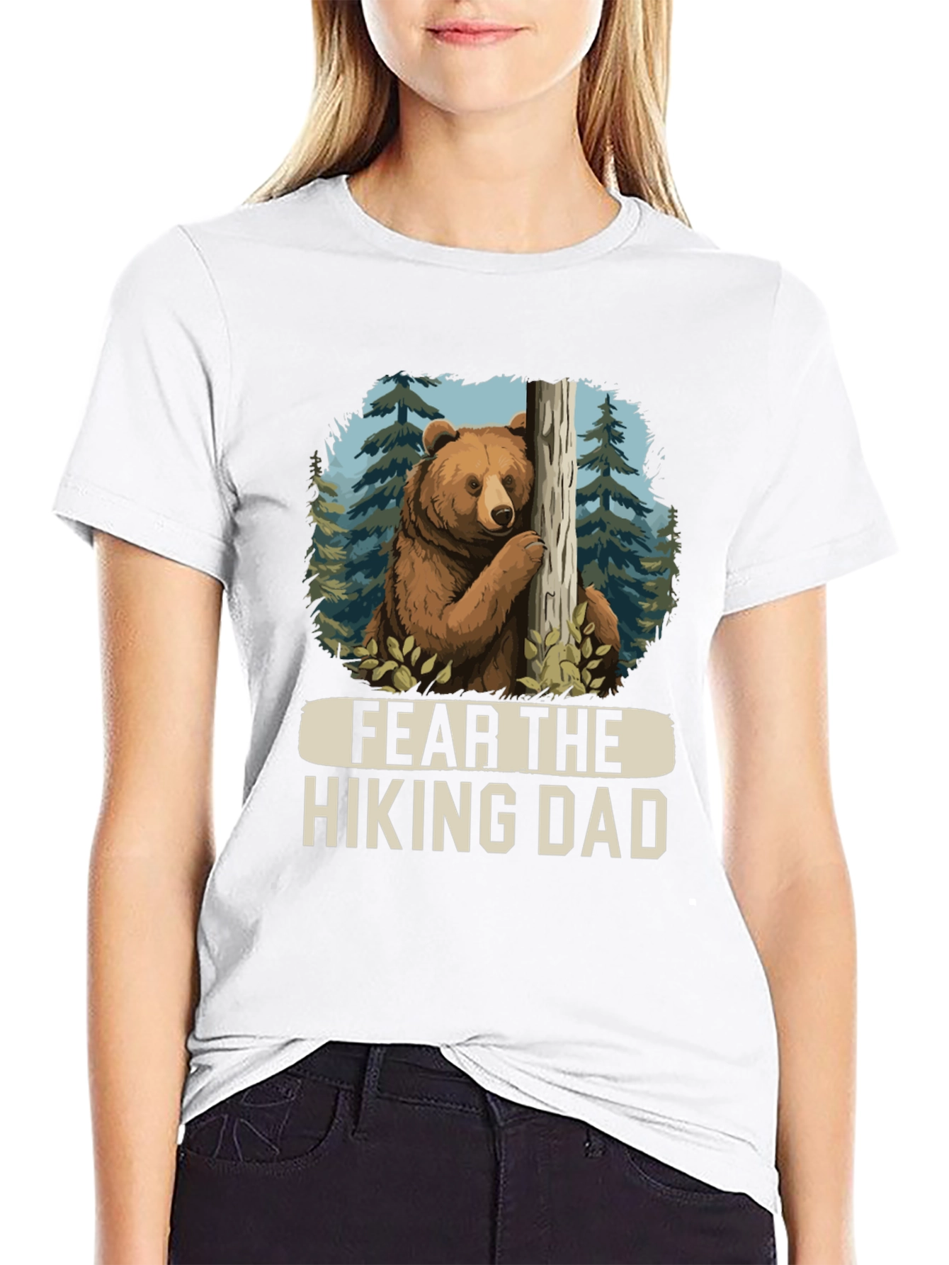 Fear the Hiking Dad Bear Graphic Tee