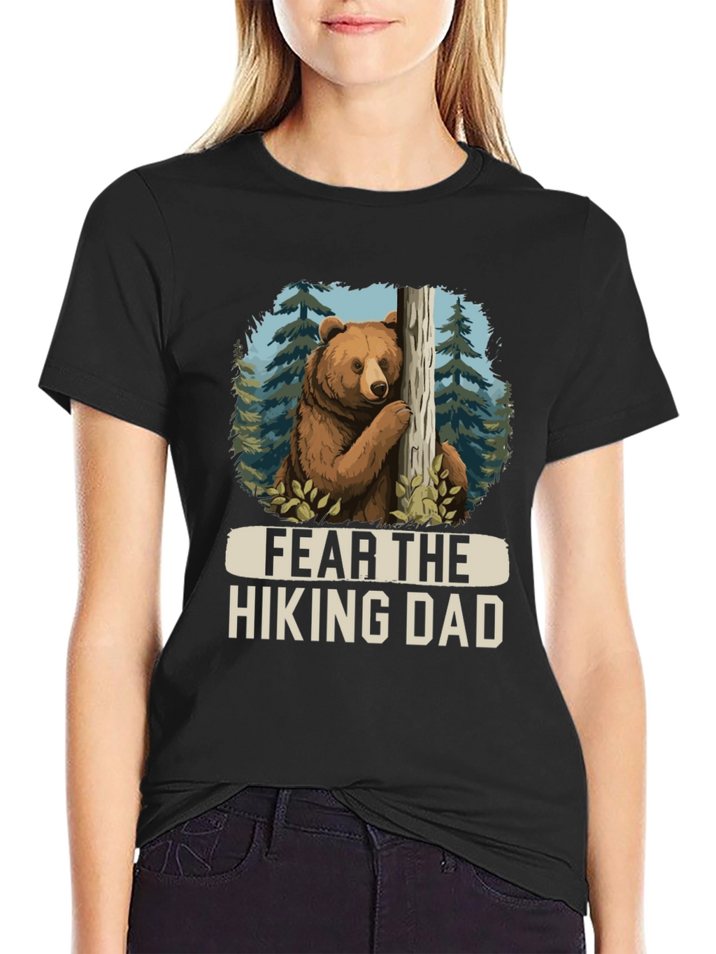 Fear the Hiking Dad Bear Graphic Tee