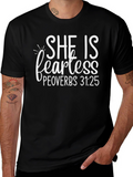 She Is Fearless Proverbs T-Shirt