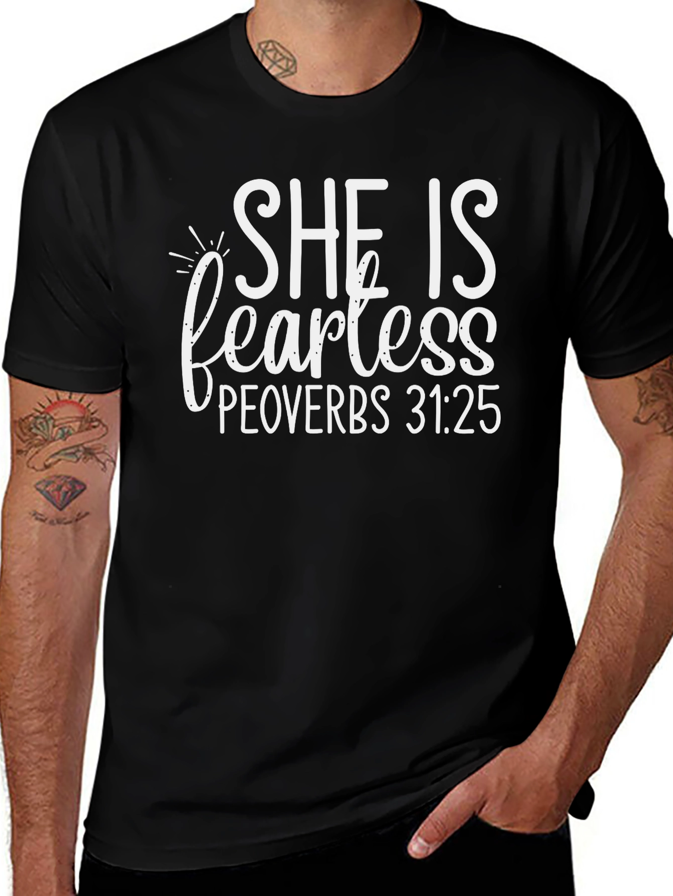 She Is Fearless Proverbs T-Shirt