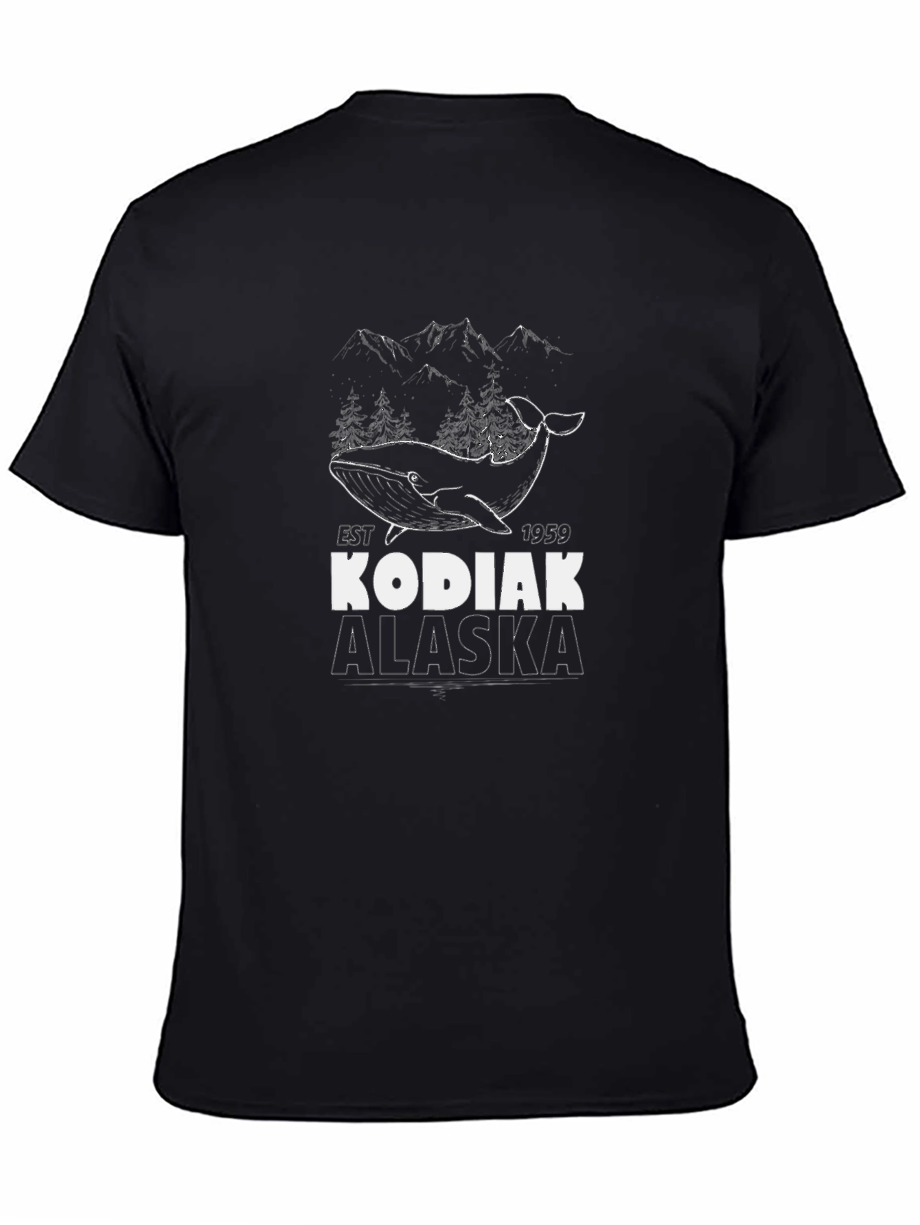 Kodiak Alaska Whale Graphic T-Shirt