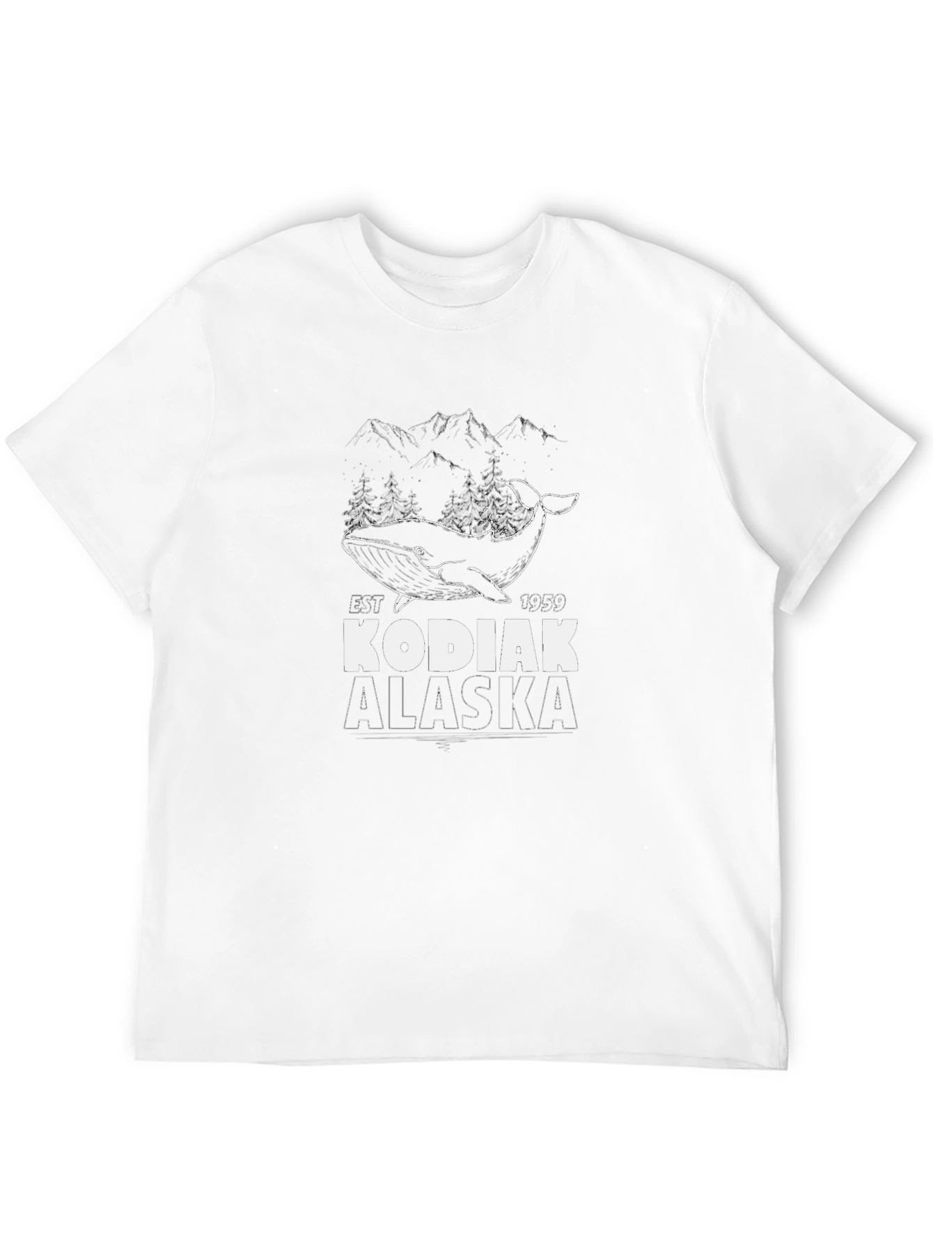 Kodiak Alaska Whale Graphic T-Shirt