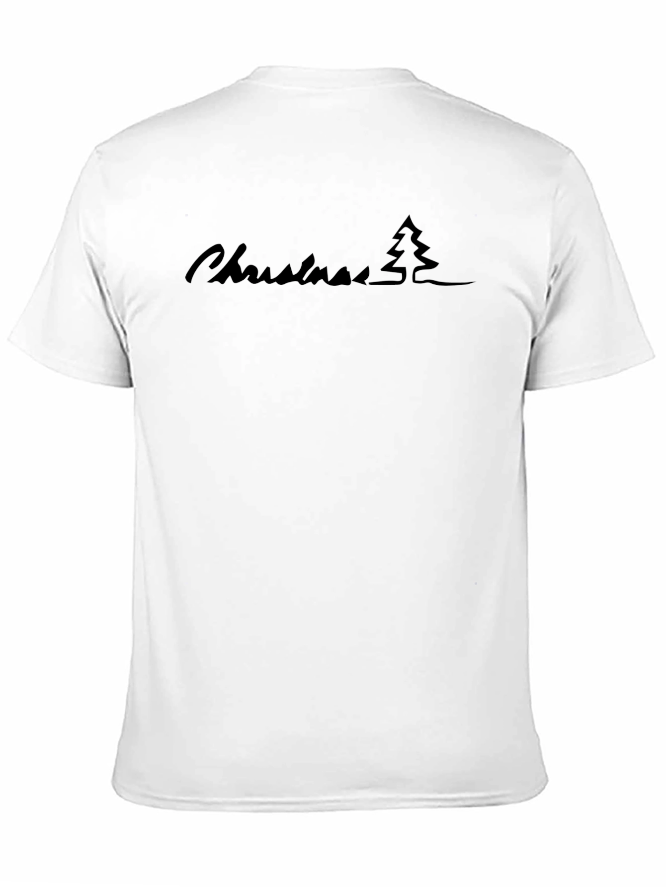 Christmas Tree Graphic T-Shirt - Black