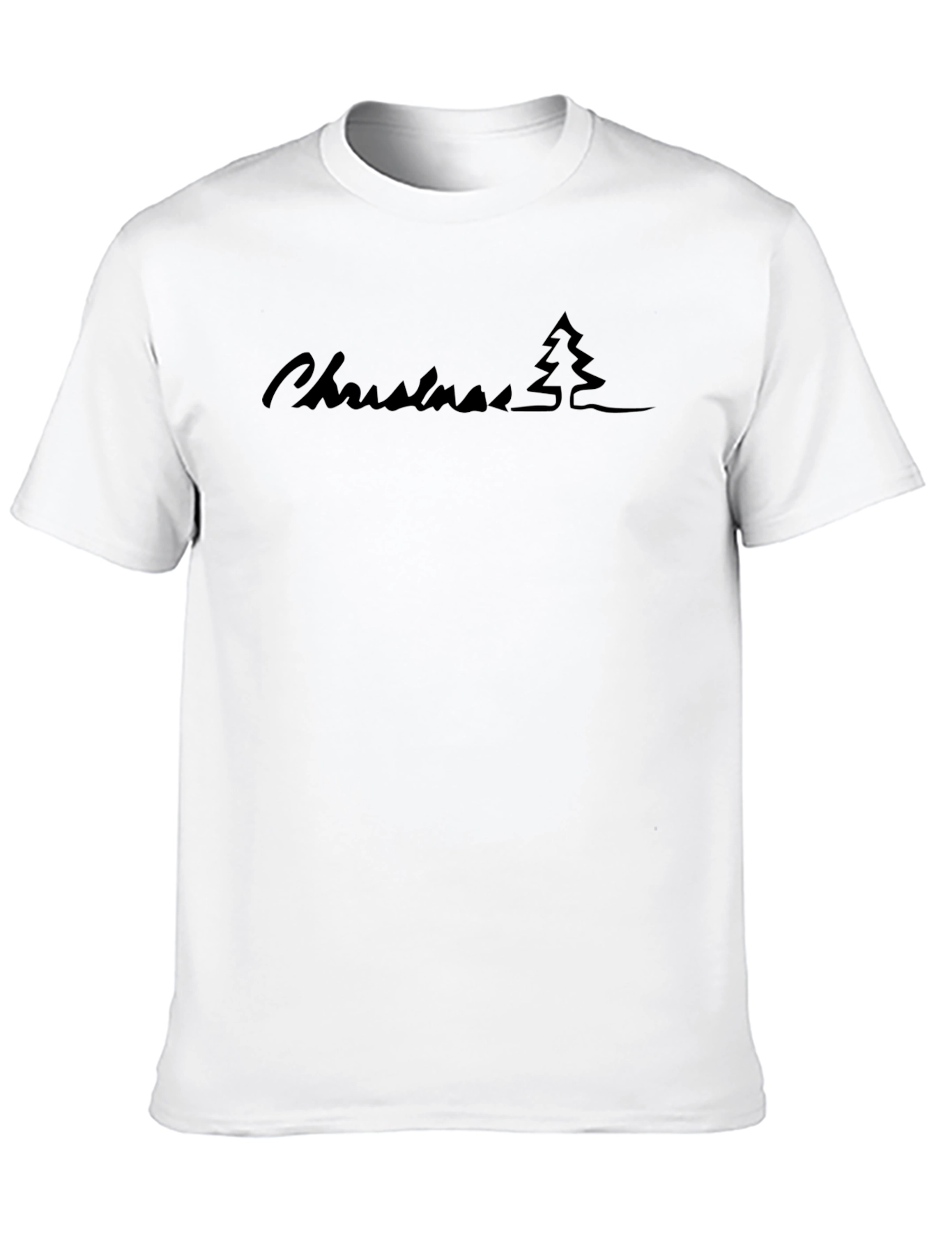 Christmas Tree Graphic T-Shirt - Black