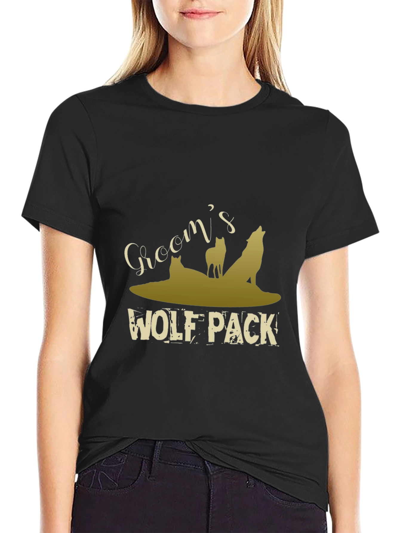 Grooms Wolf Pack Graphic T-Shirt