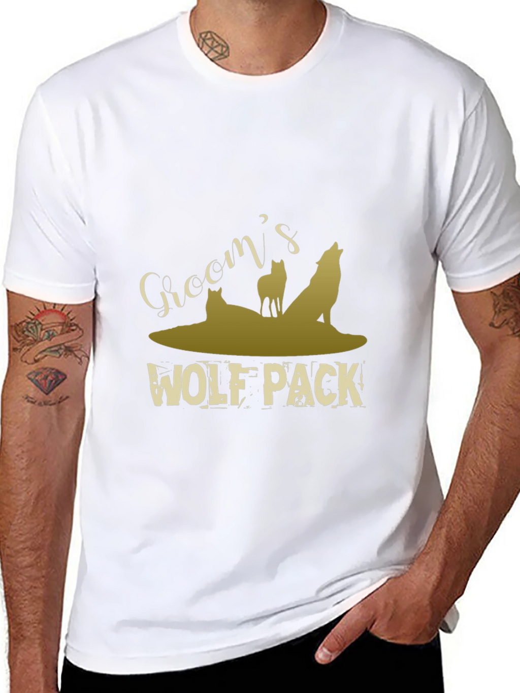Grooms Wolf Pack Graphic T-Shirt