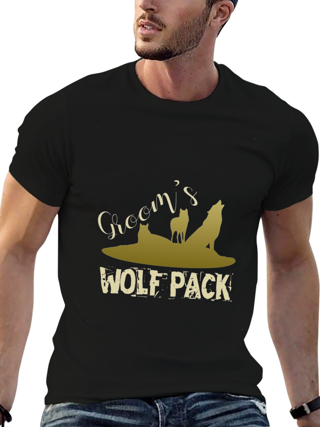 Grooms Wolf Pack Graphic T-Shirt