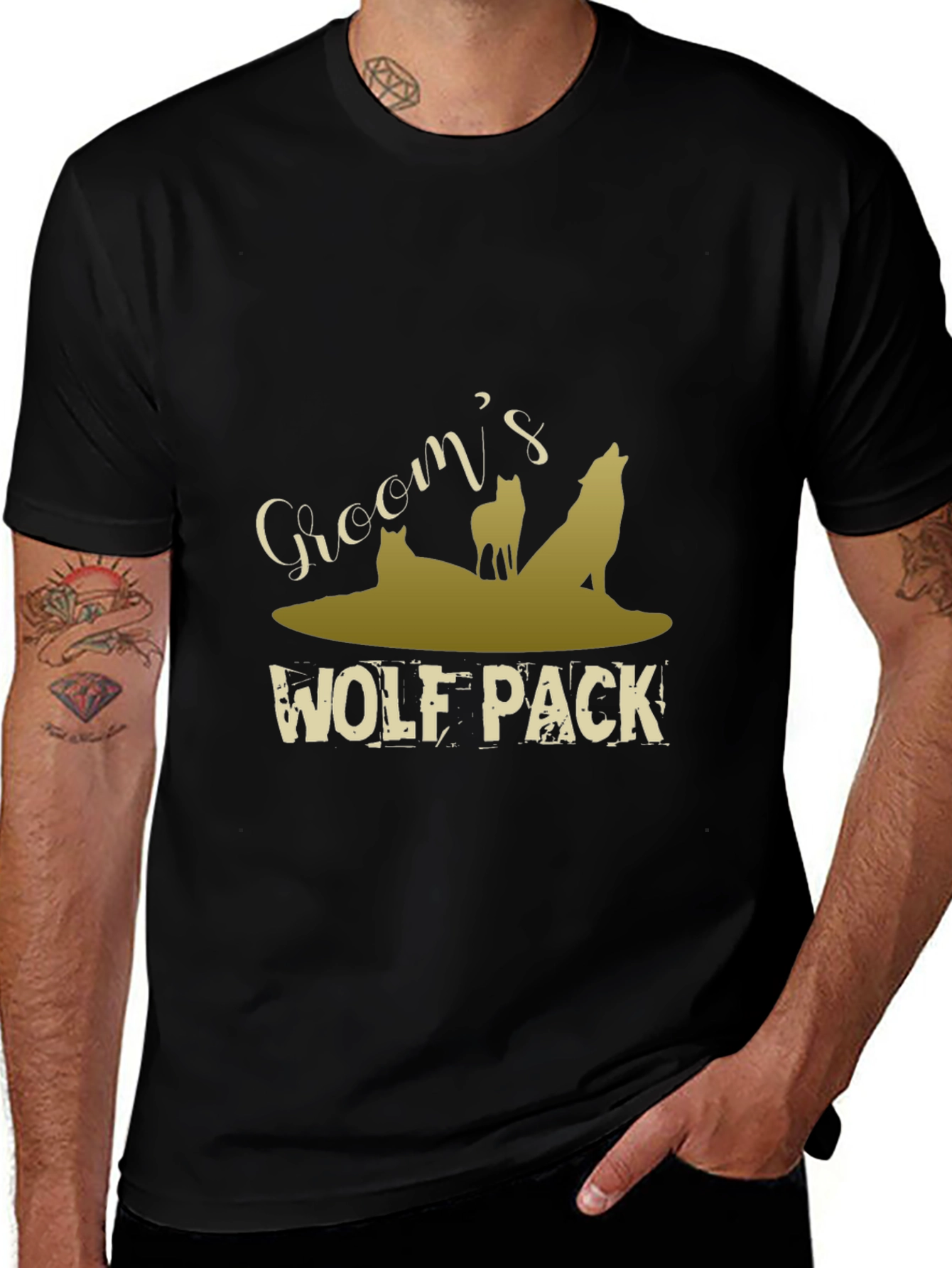 Grooms Wolf Pack Graphic T-Shirt