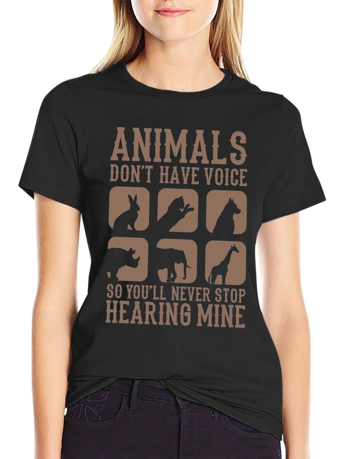 Animals Dont Have Voice Graphic Tee