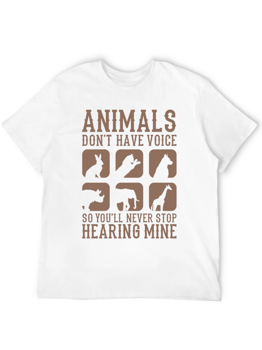 Animals Dont Have Voice Graphic Tee