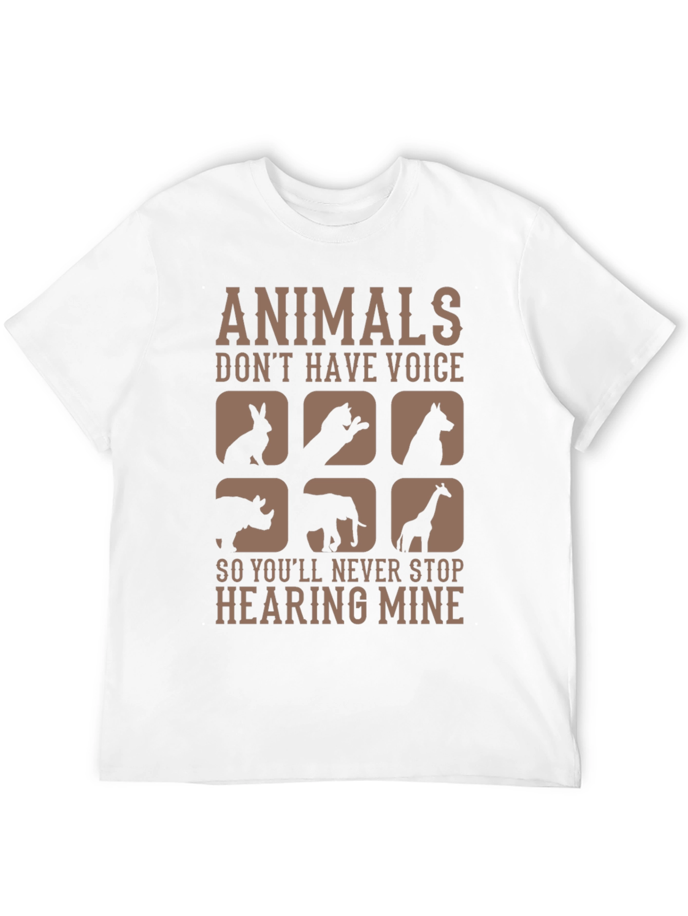 Animals Dont Have Voice Graphic Tee