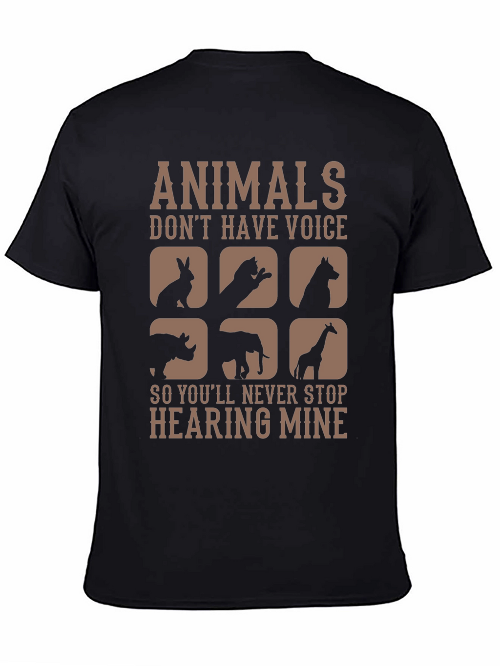 Animals Dont Have Voice Graphic Tee