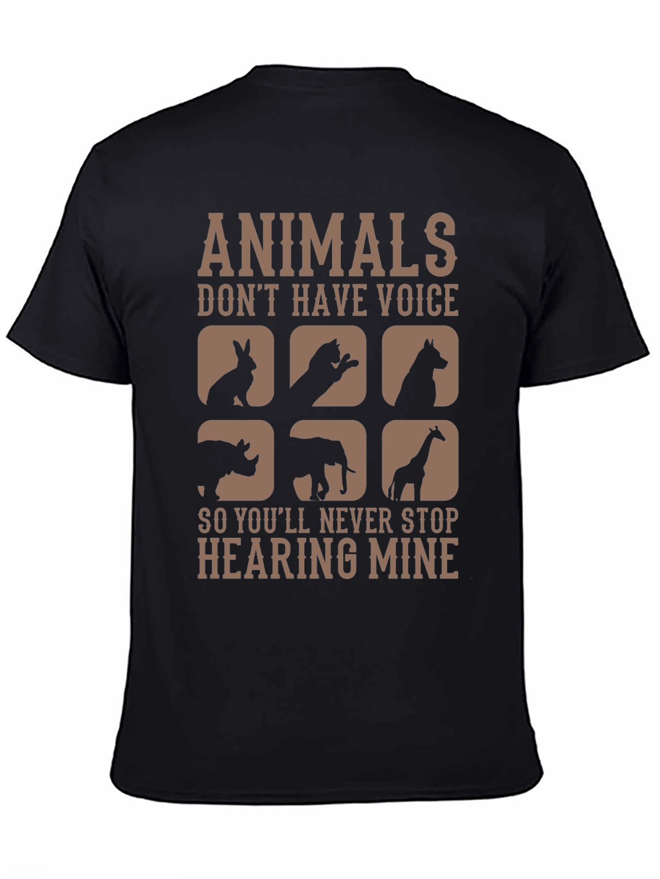 Animals Dont Have Voice Graphic Tee