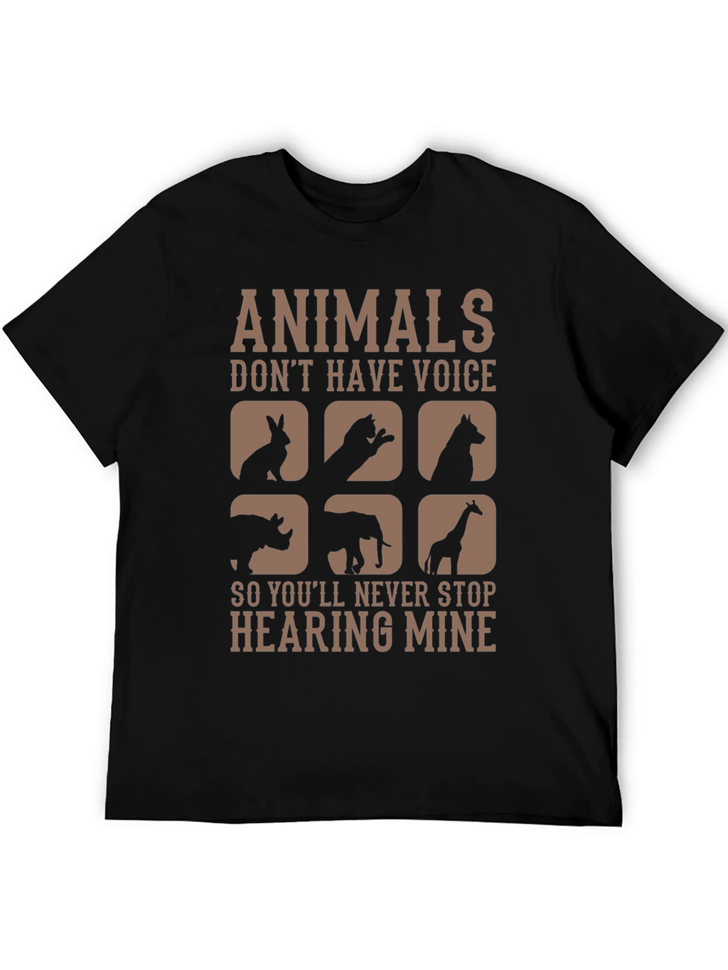 Animals Dont Have Voice Graphic Tee