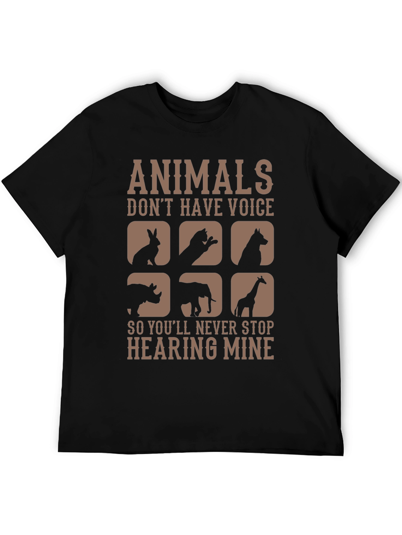 Animals Dont Have Voice Graphic Tee