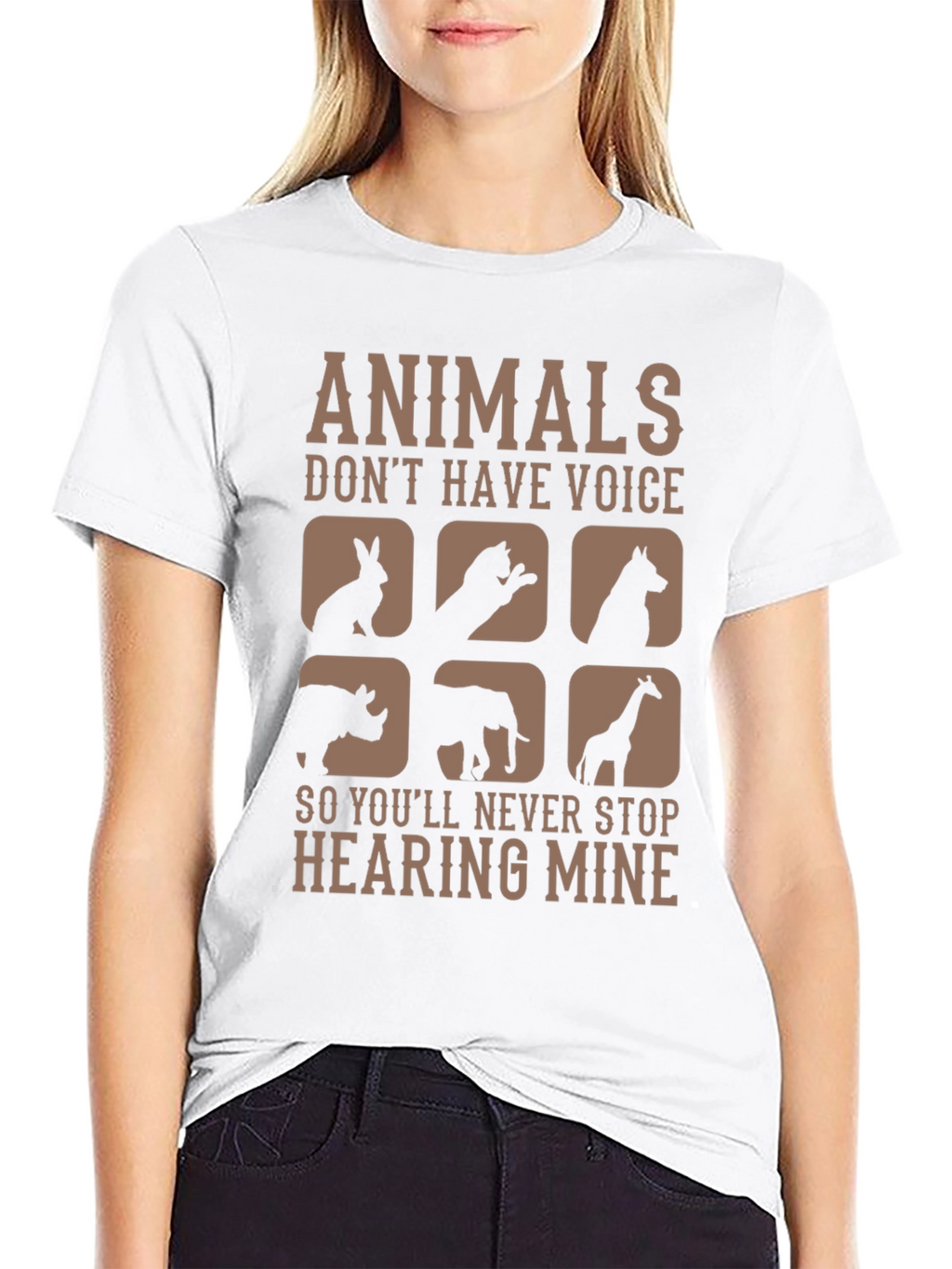Animals Dont Have Voice Graphic Tee