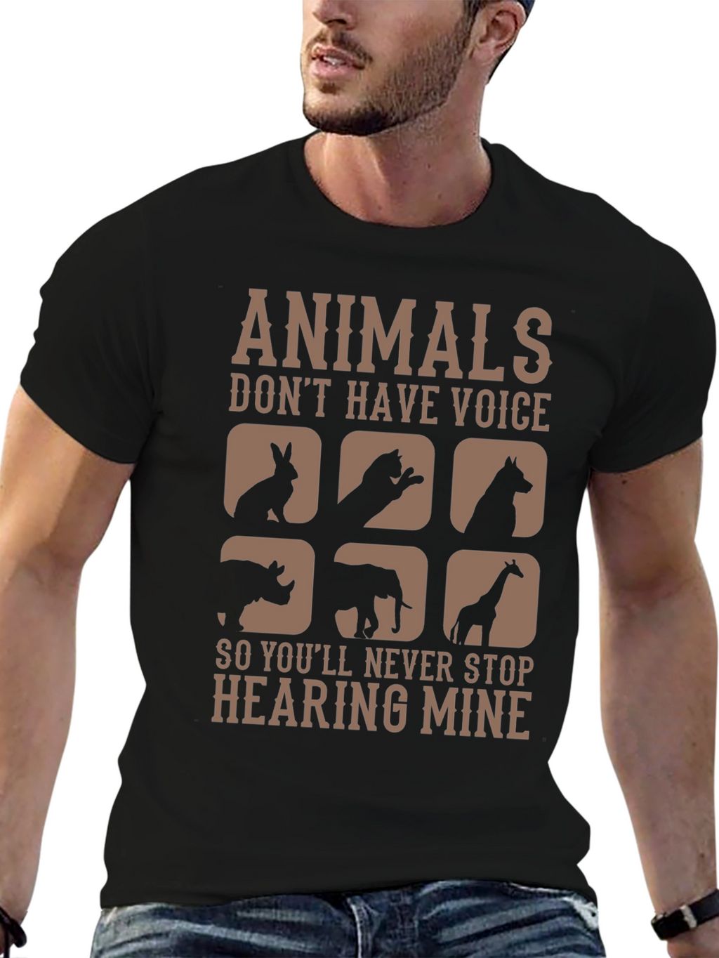 Animals Dont Have Voice Graphic Tee