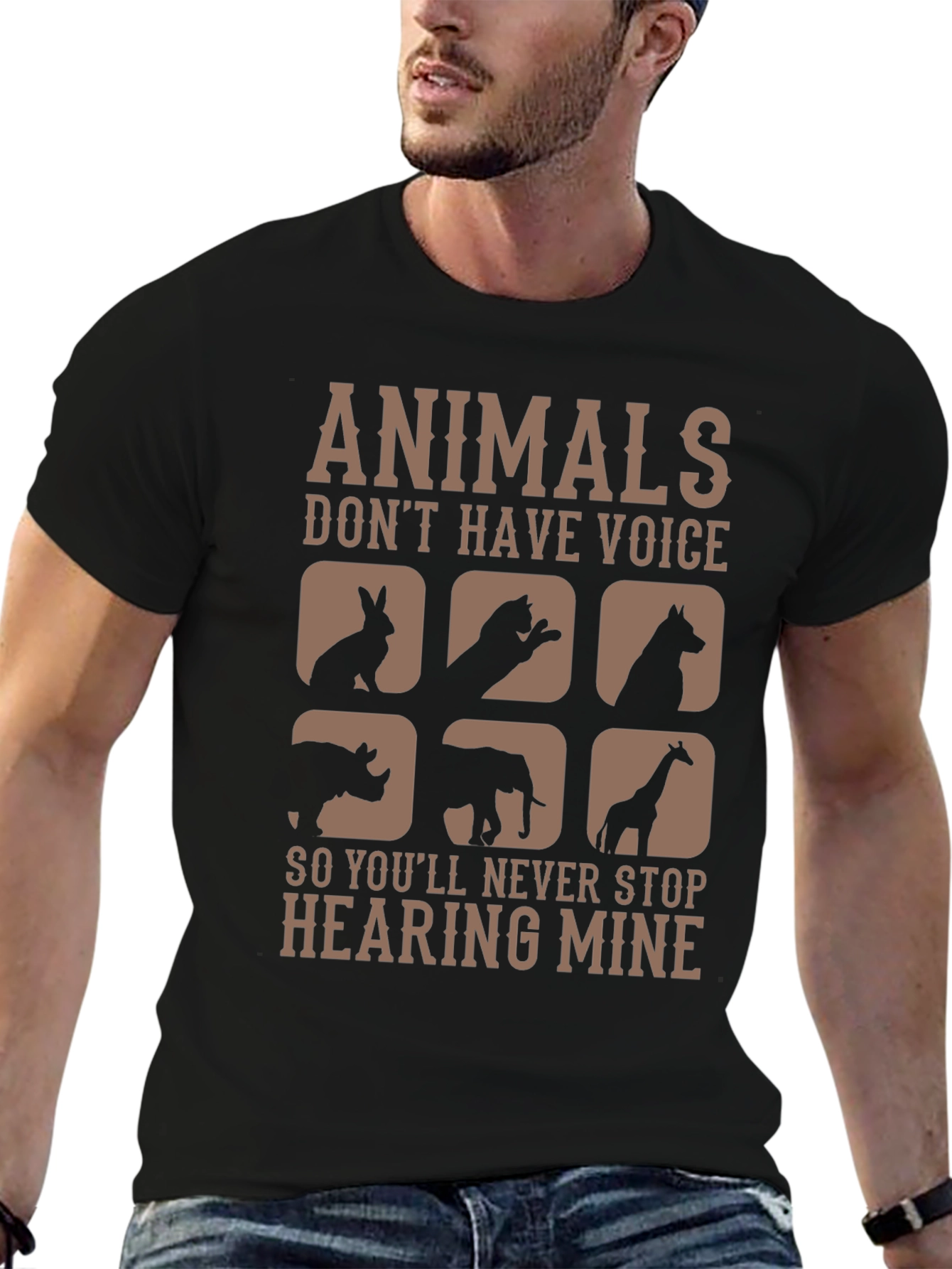 Animals Dont Have Voice Graphic Tee
