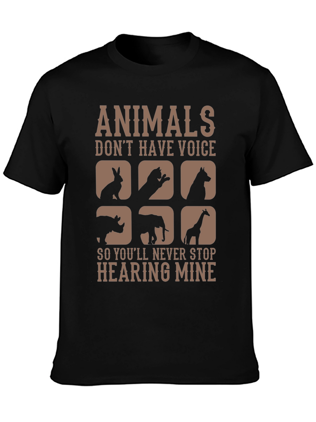 Animals Dont Have Voice Graphic Tee