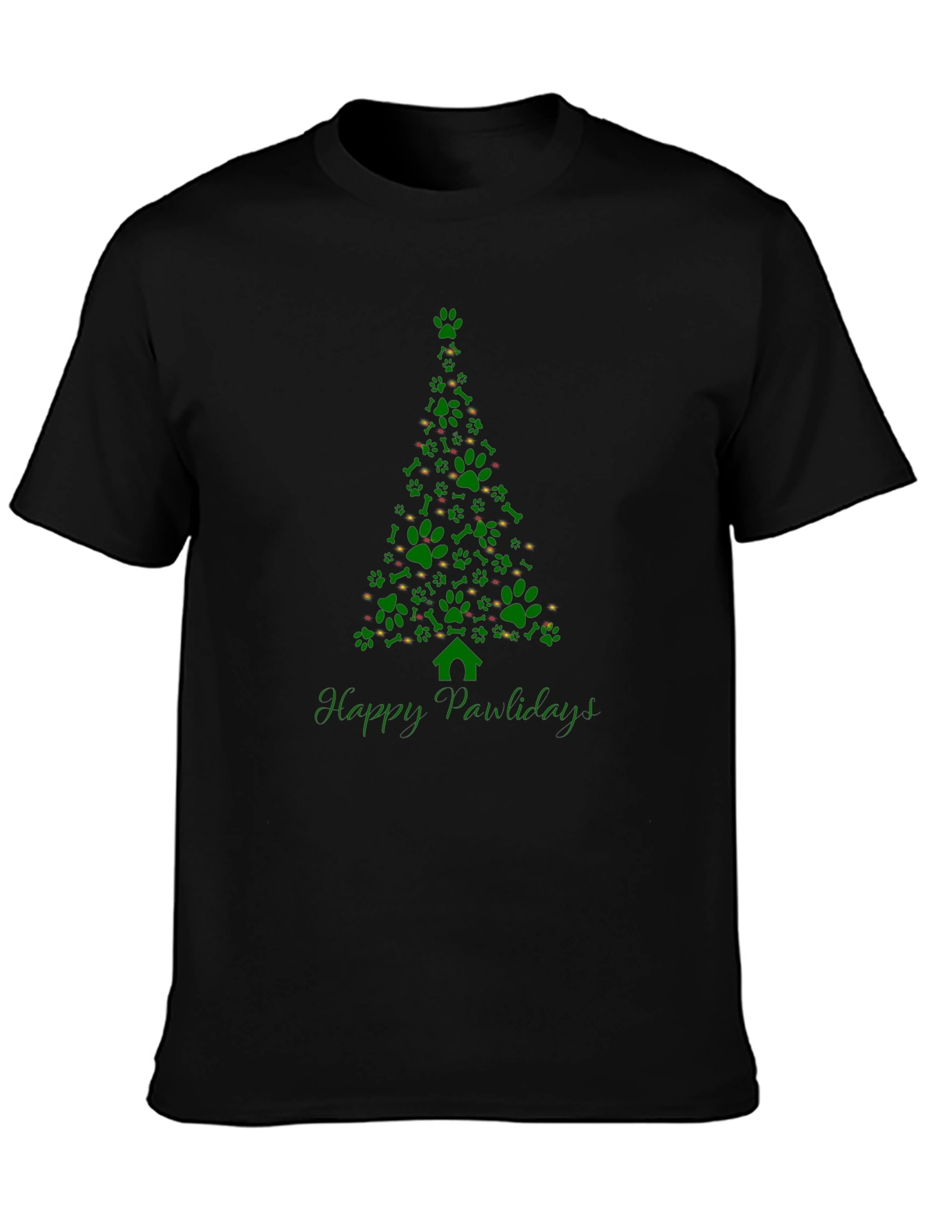 Happy Pawlidays Christmas Tree T-Shirt