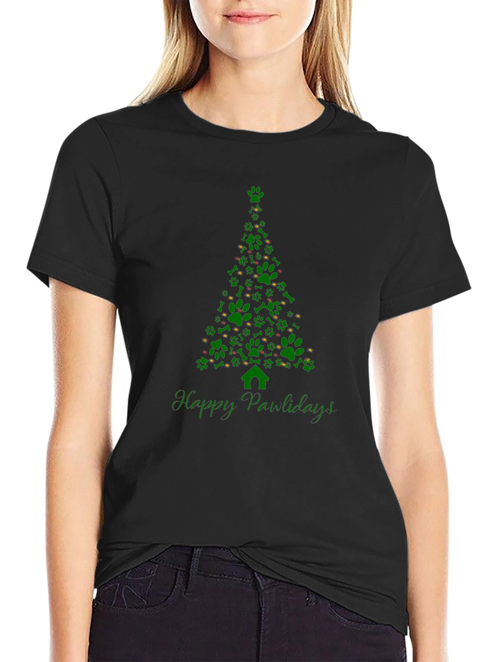 Happy Pawlidays Christmas Tree T-Shirt