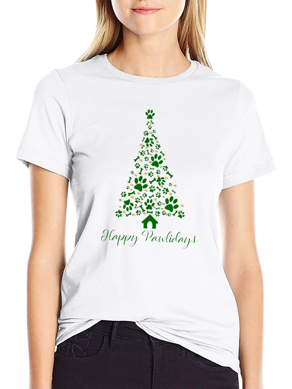 Happy Pawlidays Christmas Tree T-Shirt