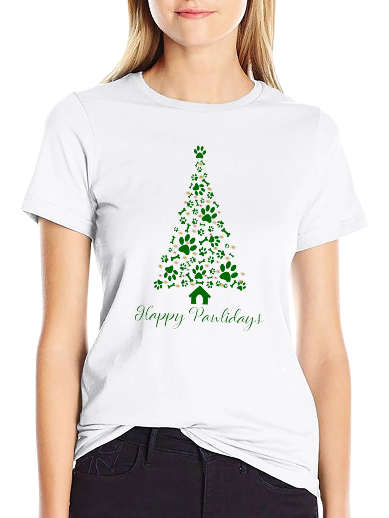 Happy Pawlidays Christmas Tree T-Shirt