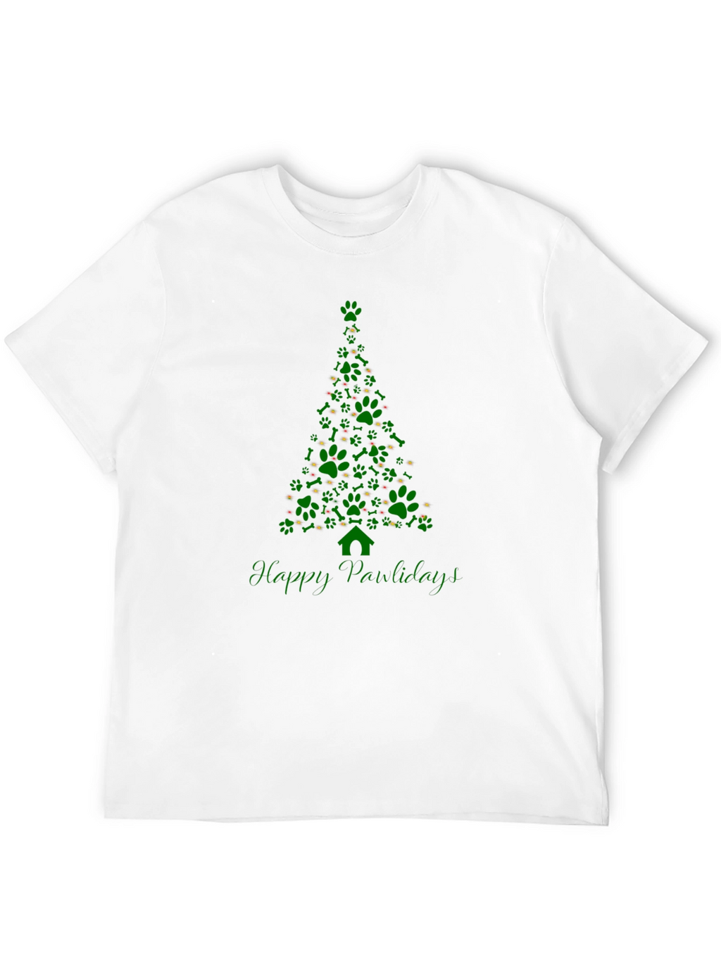 Happy Pawlidays Christmas Tree T-Shirt