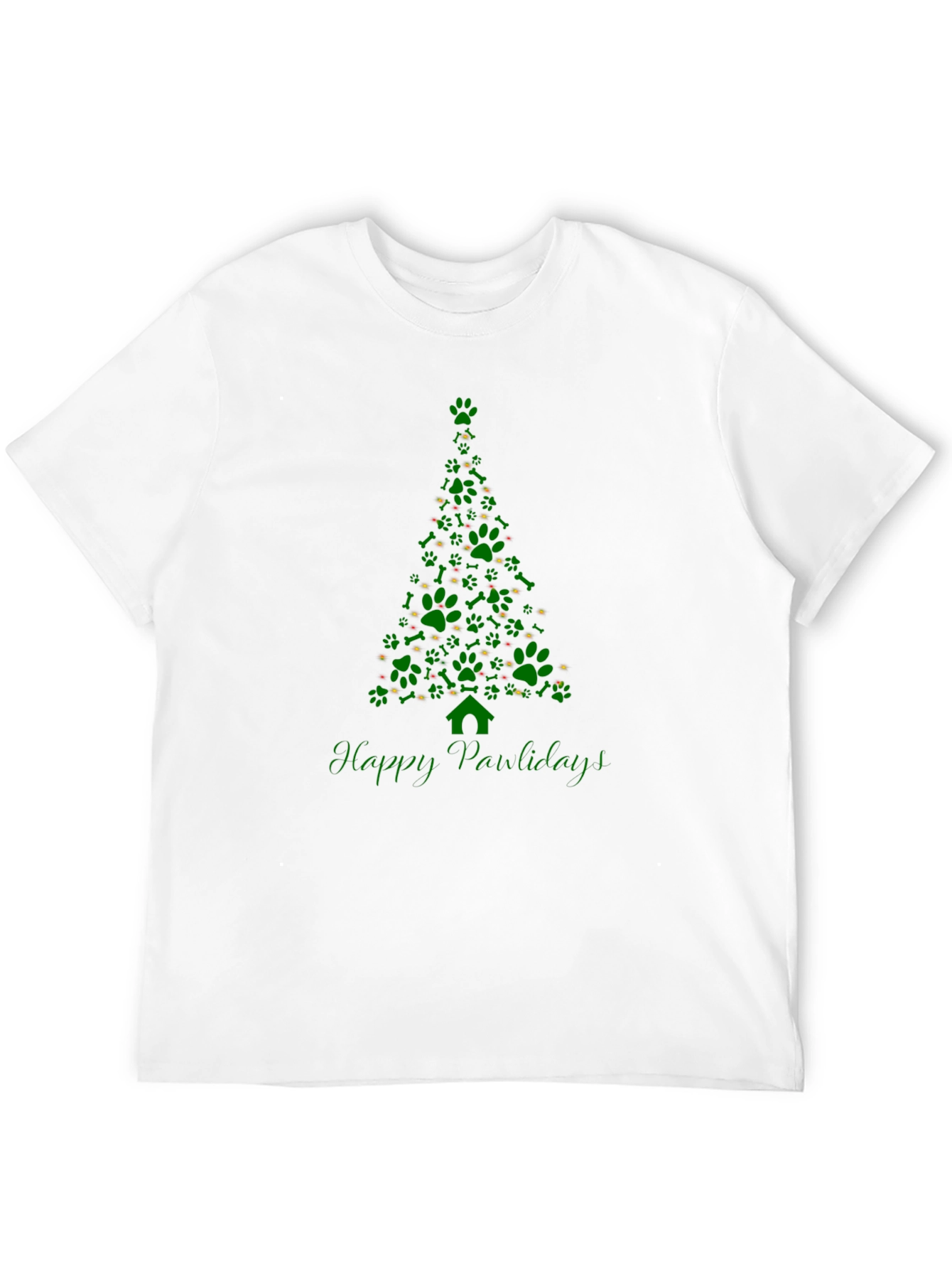 Happy Pawlidays Christmas Tree T-Shirt