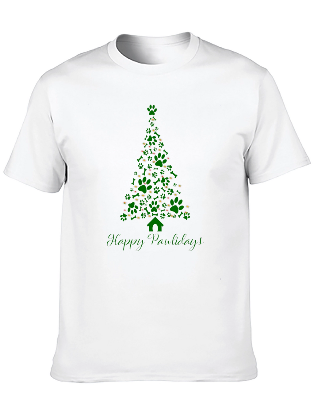 Happy Pawlidays Christmas Tree T-Shirt