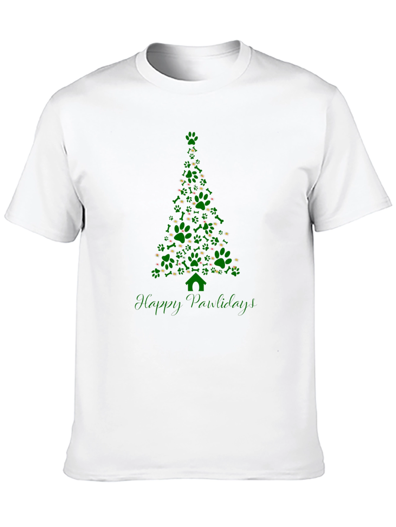 Happy Pawlidays Christmas Tree T-Shirt
