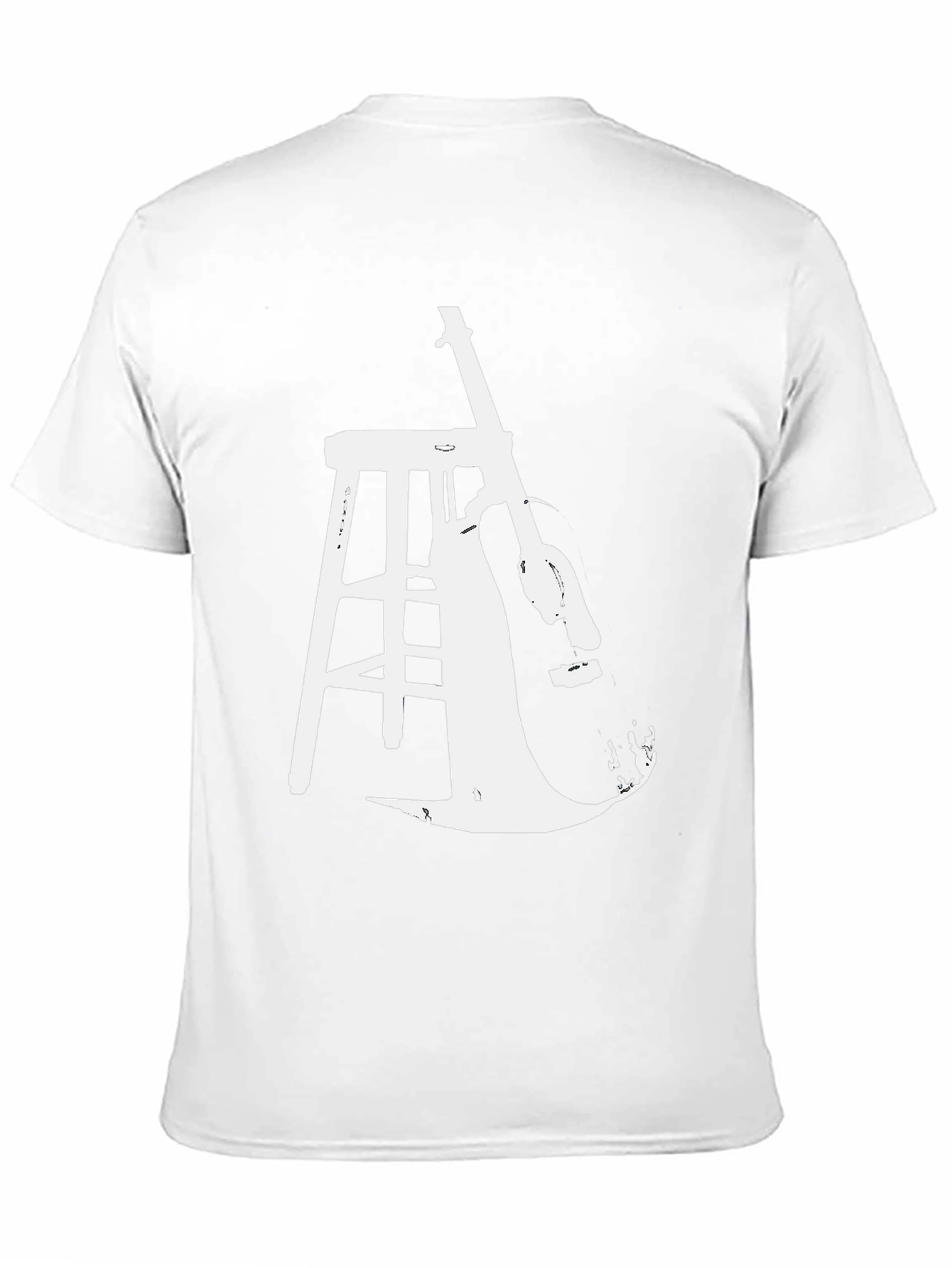 Guitar and Stool Graphic Black T-Shirt