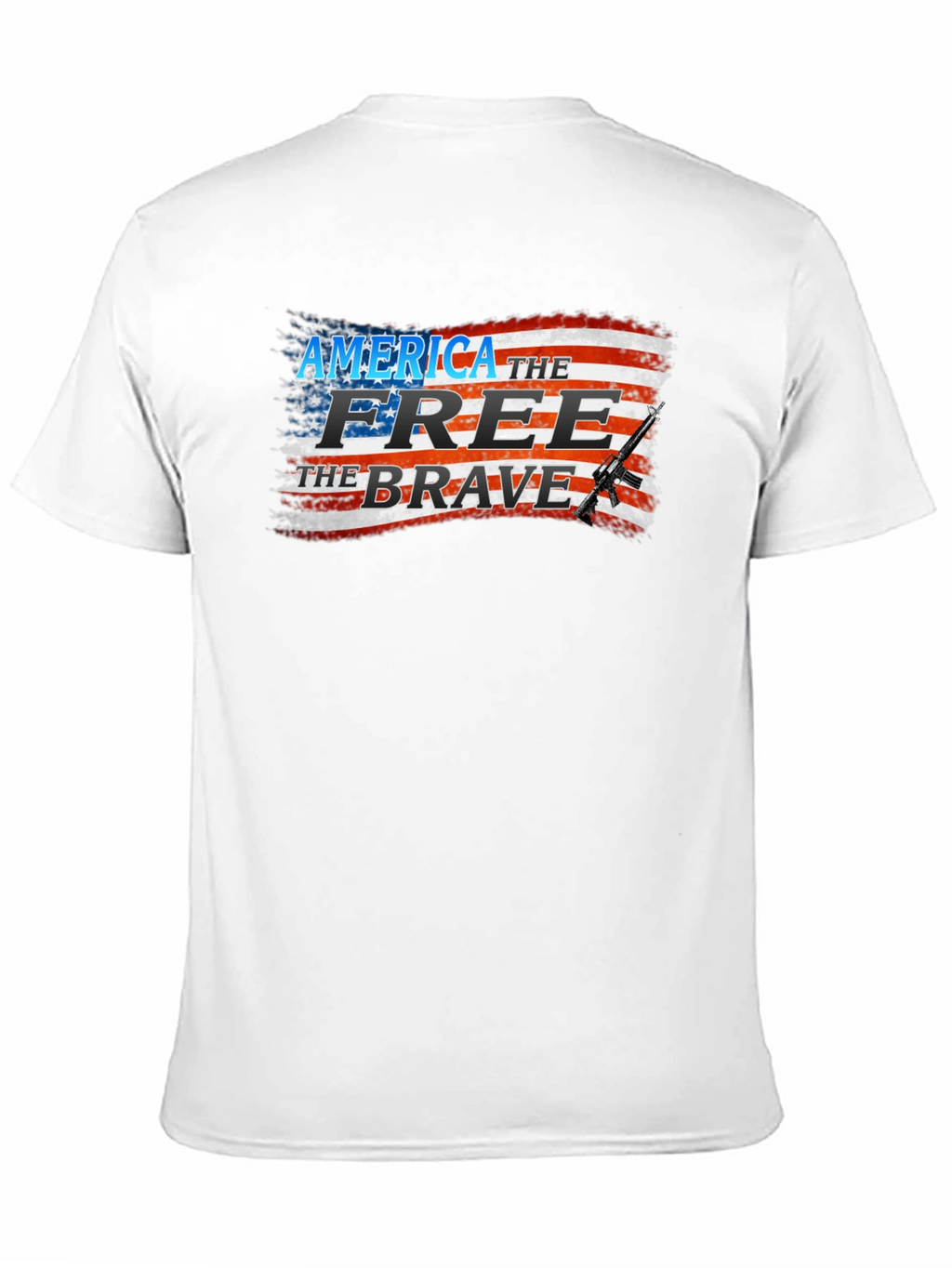 America the Free Patriotic Graphic T-Shirt