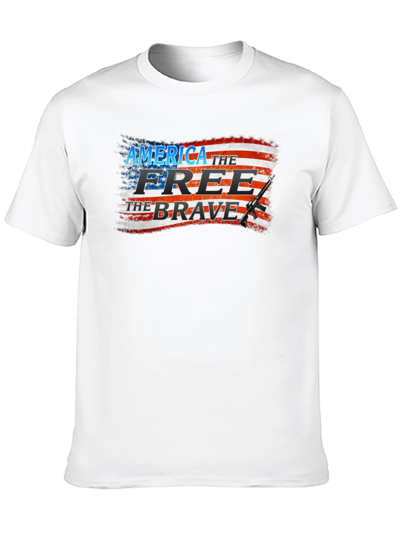 America the Free Patriotic Graphic T-Shirt